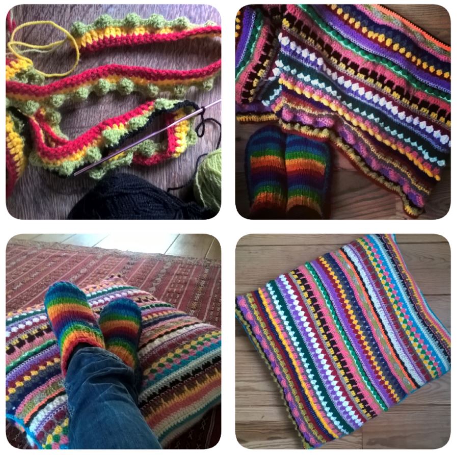 Kussen haken met vrije haaksteken