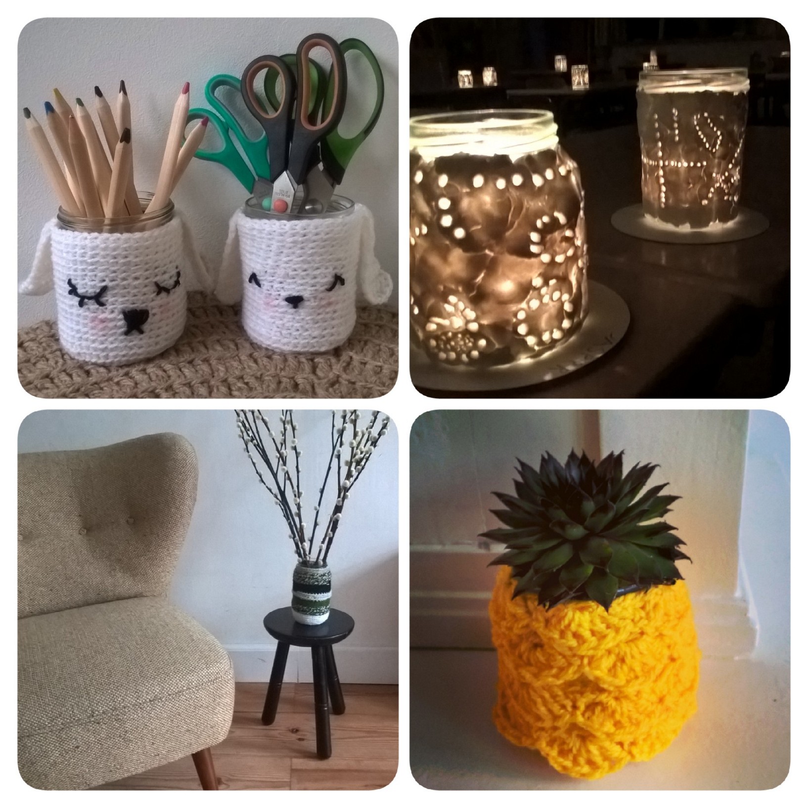 DIY met glazen potjes
