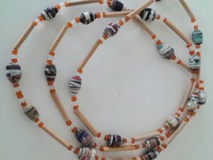 papieren kralenketting