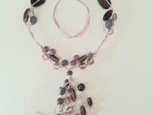 paarse glaskralen ketting